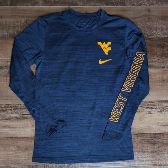 Nike Dri-Fit University of West Virginia Mountaineers Long Sleeve Size Small - Picture 1 of 7
